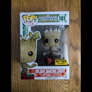 Funko Pop! Marvel Holiday Dancing Groot Guardians of the Galaxy #101 Hot Topic